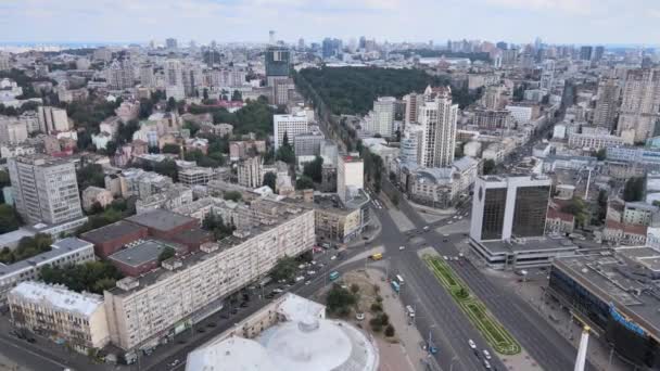 Kyiv, Ukrayna hava görüntüsü. Kiev — Stok video