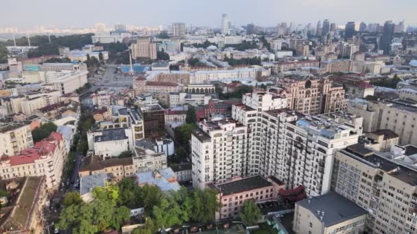 Kijev, Ukrajna légi kilátás a városra. Kijev — Stock videók