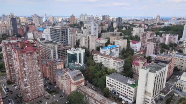 Kyjev, Ukrajina letecký pohled na město. Kyjev