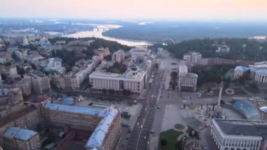 Kyiv, Ukrayna hava görüntüsü. Kiev