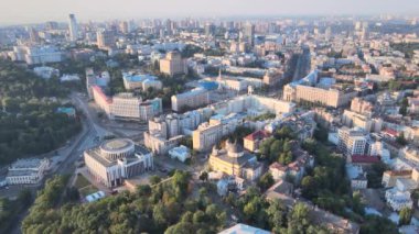 Kyiv, Ukrayna hava görüntüsü. Kiev