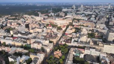 Kyiv, Ukrayna hava görüntüsü. Kiev