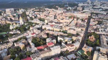 Kyiv, Ukrayna hava görüntüsü. Kiev