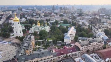 Kyiv, Ukrayna hava görüntüsü. Kiev