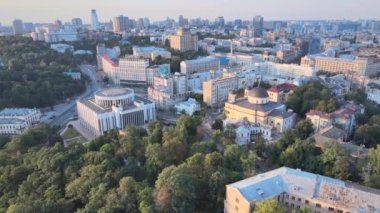 Kyiv, Ukrayna hava görüntüsü. Kiev