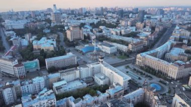 Kyiv, Ukrayna hava görüntüsü. Kiev