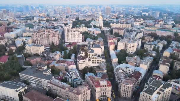 Kiev, Ukrainas flygbild av staden. Kiev — Stockvideo