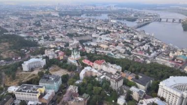 Kyiv, Ukrayna hava görüntüsü. Kiev