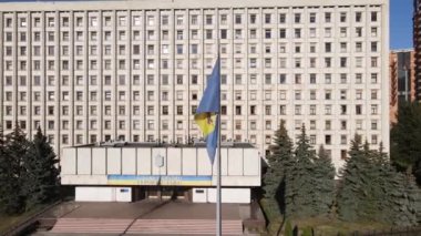 Ukrayna 'da seçimler: Kyiv' deki Ukrayna Merkez Seçim Komisyonu. Havadan