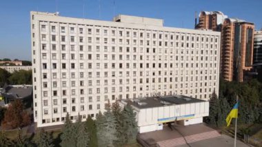 Ukrayna 'da seçimler: Kyiv' deki Ukrayna Merkez Seçim Komisyonu. Havadan