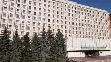 Ukrayna 'da seçimler: Kyiv' deki Ukrayna Merkez Seçim Komisyonu. Havadan