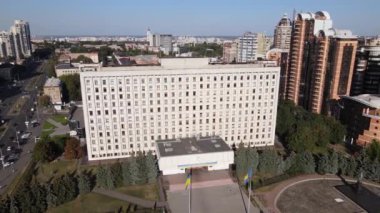 Ukrayna 'da seçimler: Kyiv' deki Ukrayna Merkez Seçim Komisyonu. Havadan