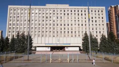 Ukrayna 'da seçimler: Kyiv' deki Ukrayna Merkez Seçim Komisyonu. Havadan