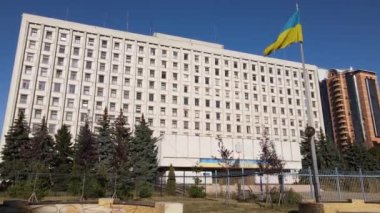 Ukrayna 'da seçimler: Kyiv' deki Ukrayna Merkez Seçim Komisyonu. Havadan