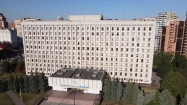 Ukrayna 'da seçimler: Kyiv' deki Ukrayna Merkez Seçim Komisyonu. Havadan