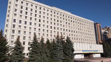 Ukrayna 'da seçimler: Kyiv' deki Ukrayna Merkez Seçim Komisyonu. Havadan