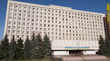 Ukrayna 'da seçimler: Kyiv' deki Ukrayna Merkez Seçim Komisyonu. Havadan
