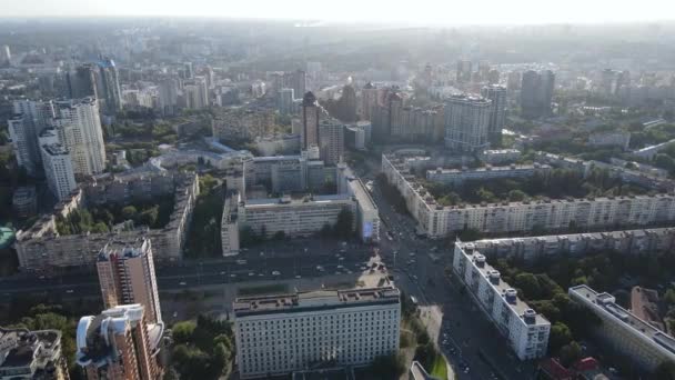 Kyiv - aerial view of the capital of Ukraine. Kiev — Stock Video