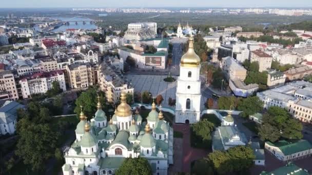 Kiev - vanuit de lucht uitzicht op de hoofdstad van Oekraïne. Kiev — Stockvideo