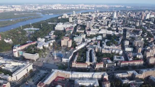 Kyiv - Ukrayna 'nın başkentinin havadan görünüşü. Kiev — Stok video