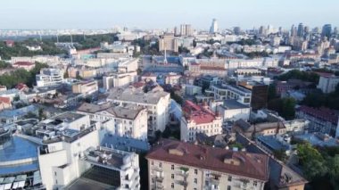 Kyiv - Ukrayna 'nın başkentinin havadan görünüşü. Kiev