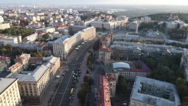 Kiev - vanuit de lucht uitzicht op de hoofdstad van Oekraïne. Kiev — Stockvideo