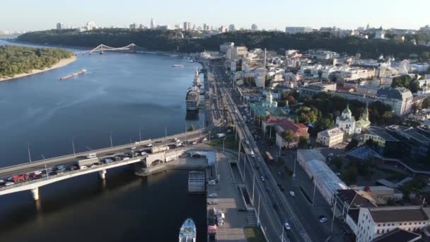 Kiev - vista aérea de la capital de Ucrania. Kiev — Vídeo de stock