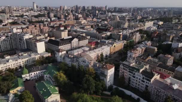 Київ - повітряний вид столиці України. Київ — стокове відео