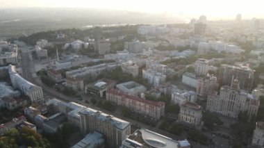 Kyiv şehri, Ukrayna. Hava görüntüsü, Kiev. Yavaş çekim