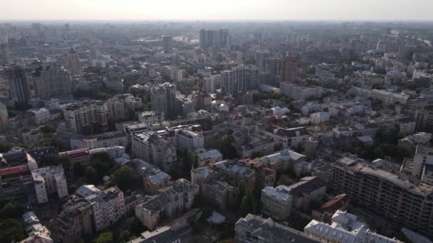Paisaje urbano de Kiev, Ucrania. Vista aérea, Kiev. Movimiento lento — Vídeos de Stock