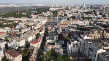 Kyiv şehri, Ukrayna. Hava görüntüsü, Kiev. Yavaş çekim