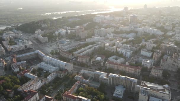 Paysage urbain de Kiev, Ukraine. Vue aérienne, Kiev. Mouvement lent — Video