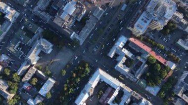 Kyiv şehri, Ukrayna. Hava görüntüsü, Kiev. Yavaş çekim