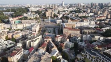 Kyiv şehri, Ukrayna. Hava görüntüsü, Kiev. Yavaş çekim