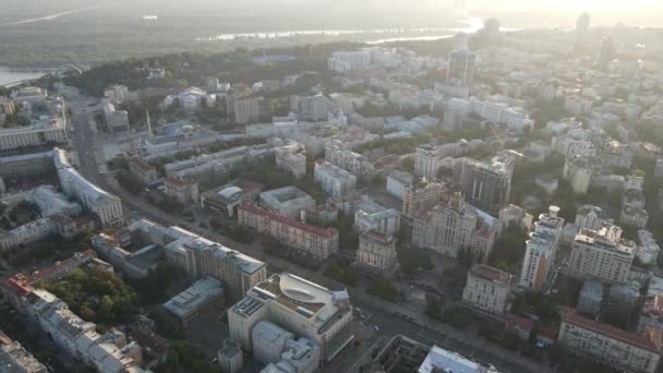 Paisaje urbano de Kiev, Ucrania. Vista aérea, Kiev. Movimiento lento — Vídeos de Stock