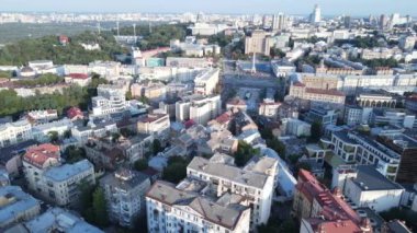 Kyiv şehri, Ukrayna. Hava görüntüsü, Kiev. Yavaş çekim