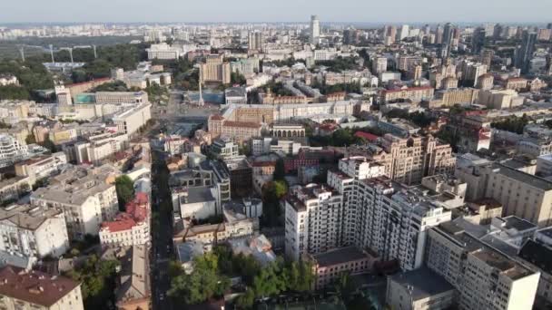 कीव शहर दृश्य, यूक्रेन। हवाई दृश्य, कीव। धीमी गति — स्टॉक वीडियो