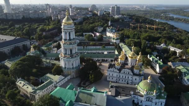 Kyiv şehri, Ukrayna. Hava görüntüsü, Kiev. Yavaş çekim — Stok video