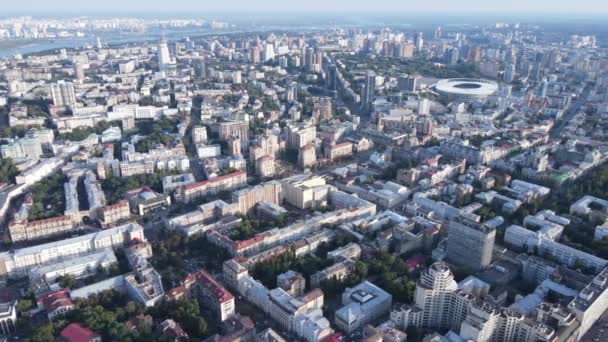 Kijev városképe, Ukrajna. Légi felvétel, Kijev. Lassú mozgás. — Stock videók