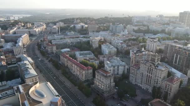 Paisaje urbano de Kiev, Ucrania. Vista aérea, Kiev. Movimiento lento — Vídeos de Stock