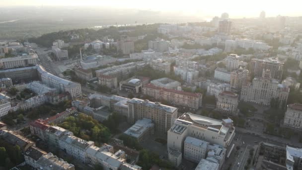 Paisaje urbano de Kiev, Ucrania. Vista aérea, Kiev. Movimiento lento — Vídeos de Stock