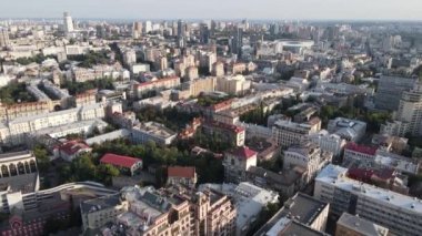 Kyiv şehri, Ukrayna. Hava görüntüsü, Kiev. Yavaş çekim