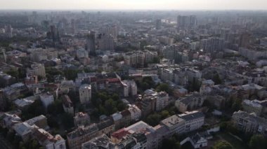 Kyiv şehri, Ukrayna. Hava görüntüsü, Kiev. Yavaş çekim