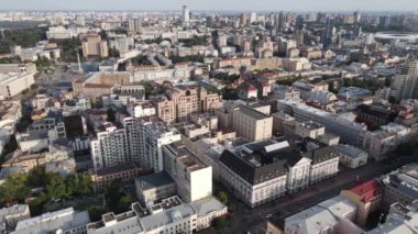 Kyiv şehri, Ukrayna. Hava görüntüsü, Kiev. Yavaş çekim