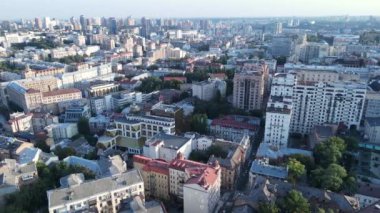 Kyiv şehri, Ukrayna. Hava görüntüsü, Kiev. Yavaş çekim