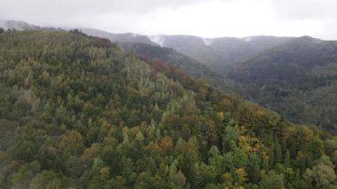Ukrayna 'nın doğası: Karpatlar ağır çekim yapar. Hava görünümü