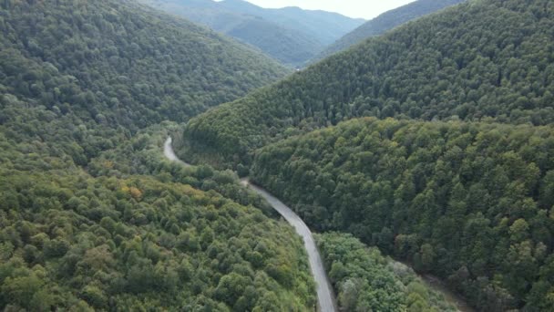 Natur der Ukraine: Die Karpaten in Zeitlupe. Luftaufnahme — Stockvideo