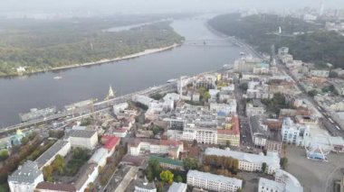 Kyiv - Ukrayna 'nın başkenti. Hava görüntüsü. Kiev
