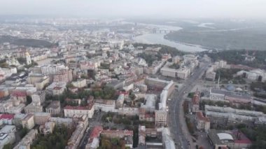 Kyiv - Ukrayna 'nın başkenti. Hava görüntüsü. Kiev