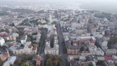 Kyiv - Ukrayna 'nın başkenti. Hava görüntüsü. Kiev